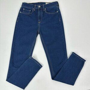 Rag & Bone High Rise Ankle Skinny‎ Jeans Cerulean Blue Size 26 Skinny USA